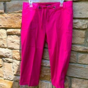 Rafaella Hot Pink Casual capris, very stylish, cute back detail on the bottom.